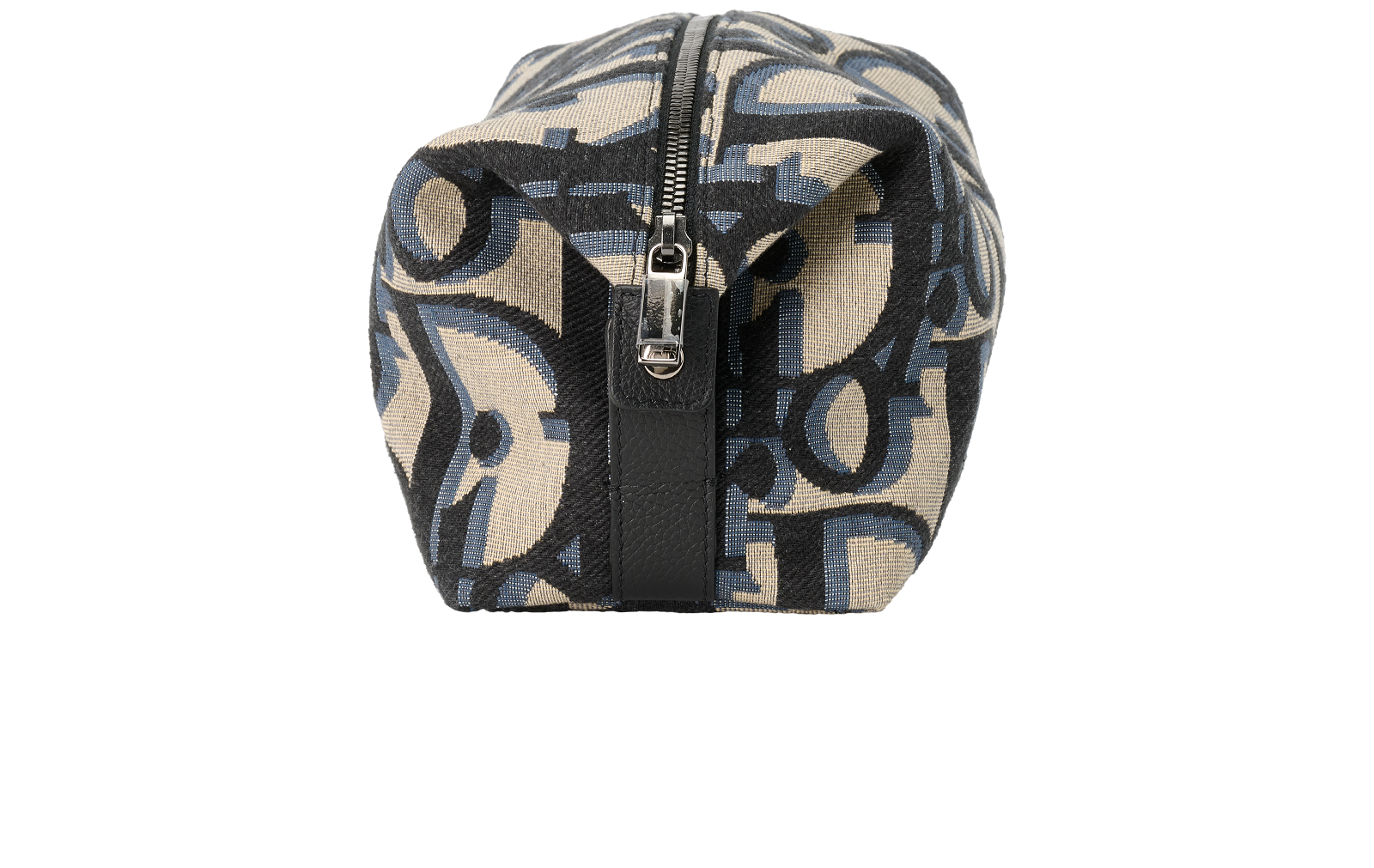 Christian Dior Maxi Oblique Toiletries Bag, &pound;395, Accessories, Beige/Blue, Canvas, Side view